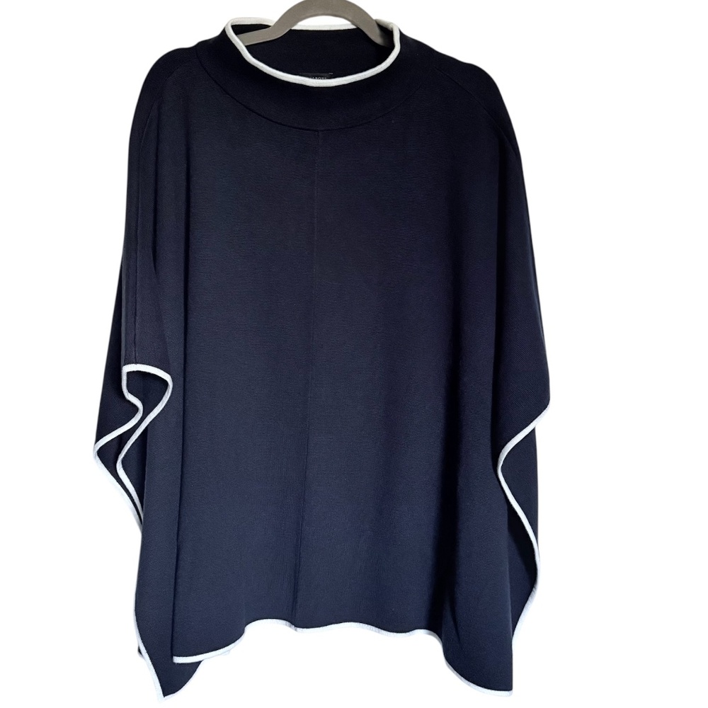 Talbots Mock Neck‎ Ponch Size M/L Navy